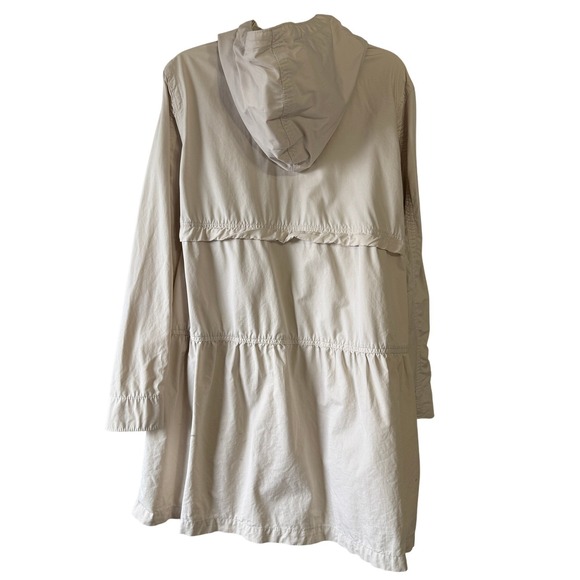 Gap Beige Utility Jacket Hooded Drawstring Cotton | Lightweight‎ Layer - Picture 6 of 9